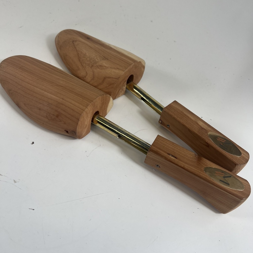 Mens Wearhouse Rochester‎ Shoe Tree Co Cedar Shoe Trees   Adjustable Brass USA - Picture 2 of 8